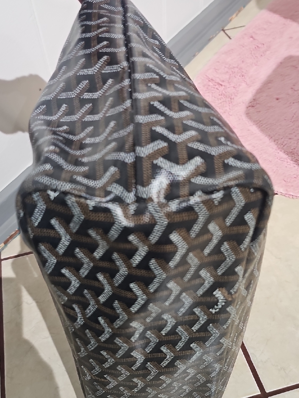 Goyard Black Patterned Tote Bag with Pouch Pre-owned - Picture 11 of 16